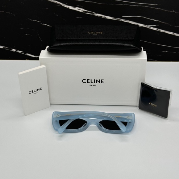 NEW CL40236I 84A CELINE BLUE GREY BUTTERFLY WOMEN CELINE SUNGLASSES - Picture 12 of 12